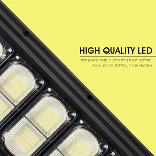 Image of GIGAWATTS 480 LED 180W Solar Street Light with Remote Control High Power 25Ah Battery Inbuilt 23W Solar Panel IP65 Water Resistant Outdoor Lamp for Wall Pathway Garden and Patio (1Pc, Cool White)