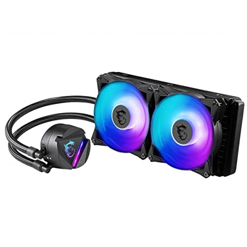 Image of MSI MAG Core Liquid 240R V2 - AIO RGB CPU Liquid Cooler - Rotating Cap Design - 240mm Radiator - Dual 120mm RGB PWN Fans - Intel 1151 /1200 /2066 /1700 - AMD AM4 /AM3 /AM2 /FM2 - Intel 11th Gen and 12 Gen also supported.