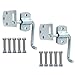 Boxer Truck Corner Gate Latch Sets w/Bolts & Screws - Truck Stake Bed Latches Bracket Set for Utility Trailer, Stake Body Gates, Sheds, Wood, Trucks, & Trailers - Heavy Duty - 2 Set