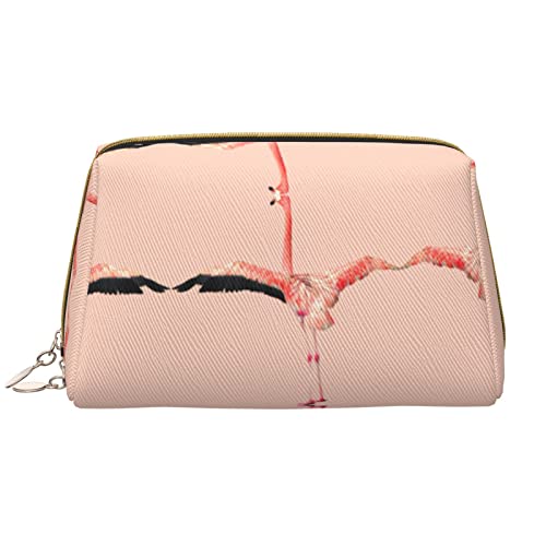 Trousse de maquillage flamant rose KOOLR en cuir pour vos retouches beauté en voyage et vacances