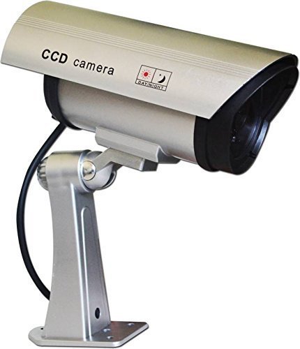 Patel Brand Fake Dummy Security CCTV Dome Camera with Realistic Look Recording Flashing Red LED Light Indoor and Outdoor Use, for Homes & Business