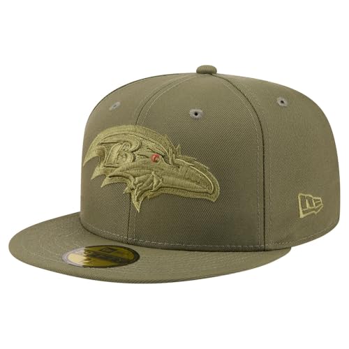 New Era Men's Olive Baltimore Ravens Color Pack 59FIFTY Fitted Hat
