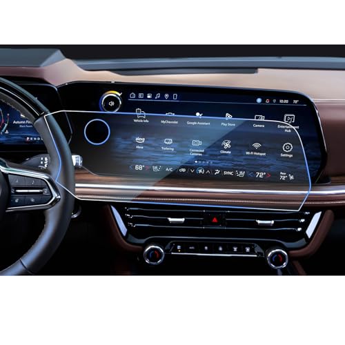 Image of CDEFG for 2025 2026 Chevy Suburban Tahoe Screen Protector Tempered Glass | for 2025 2026 Chevrolet Tahoe Suburban Accessories 17.7 inch Touchscreen Navigation Screen Cover HD Anti Fingerprints 9H Hardness