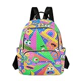 Nexawaveo Mochila acolchada para mujer, diseño de mandala, color azul, de 14 pulgadas, Formas azules, pequeño, Mochilas de mochila