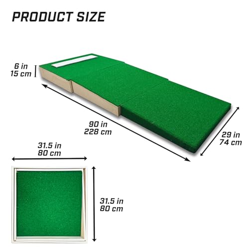 AKABIKE Professional Heavy Duty Pitching Mound for Baseball Training – Perfect for Indoor & Outdoor Use （Vine Wood） - 90 x 30 x 7 Inch - Thumbnail 7