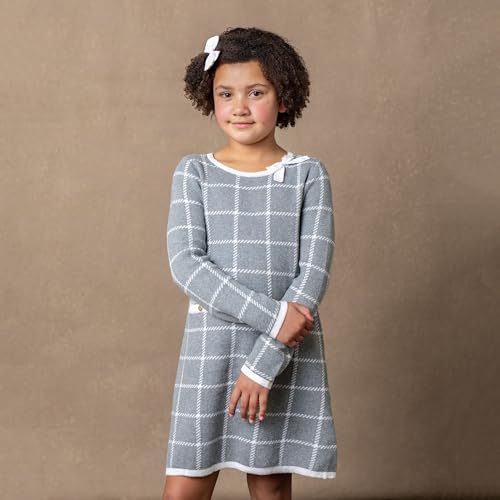 Image of Hope & Henry Girls' Milano Tipped Sweater Dress