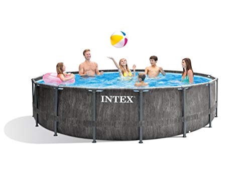 Intex 26742NP Intex-26742NP-Piscina greywood Prism Frame Premium 457x122cm, Gris, 457x122 cm