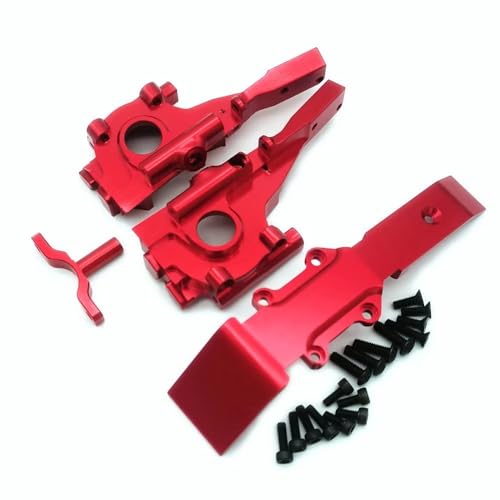 Aluminum Front Bulkhead Gear Box and Skidplate Red for Traxxas 1/16 Mini E-Revo Slash Summit 7030X 7043 7037