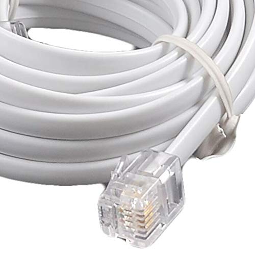 ILLIO Plug Adapter Cable, 10 Foot Long for Landline Telephone, White Tools & Home
