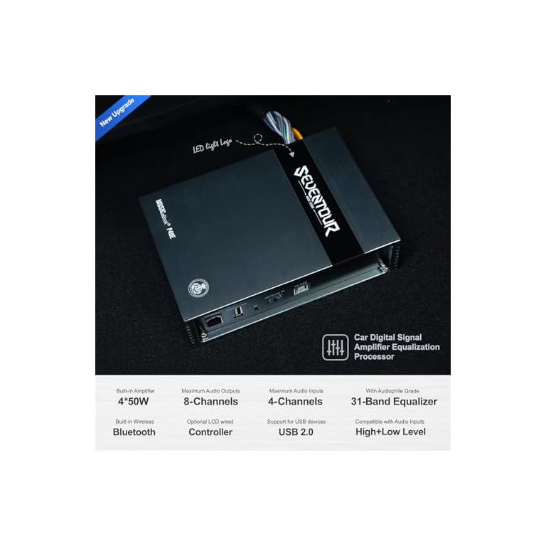 Seventour P48E DSP Car Audio Equalizer Amplifier, 31Band Graphic