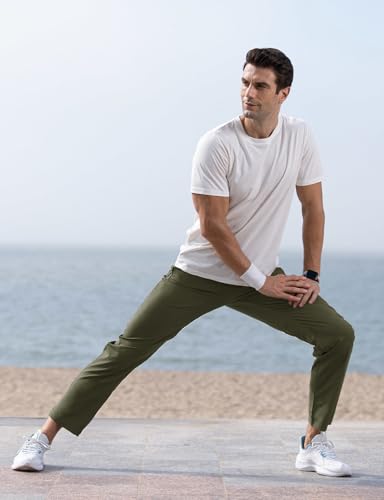 Image of TBMPOY Men's Outdoor Lightweight Hiking Mountain Pants Running Active Jogger Pants