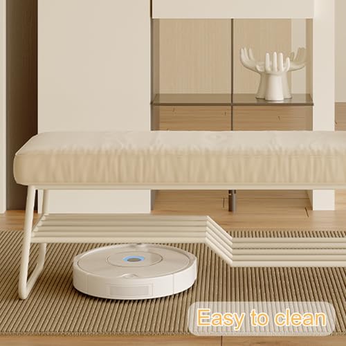 Banc à chaussures d'entrée blanc 60cm compact avec assise capitonnée