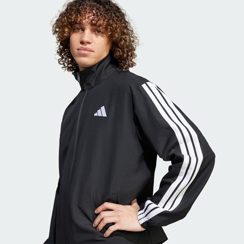 adidas Herren 3 STRIPES WOVEN TRACKSUITS, black, M