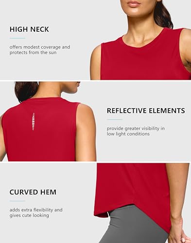 G Gradual Women's Workout Tank Tops Lightweight Sleeveless High Neck Athletic Shirts for Running Gym Tennis Pickleball4