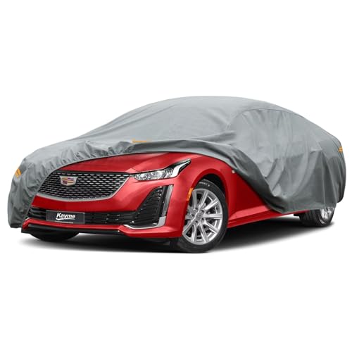 Image of Kayme Heavy Duty Car Cover Custom Fit Cadillac CT5 CT6 XTS Waterproof All Weather for Automobiles, Full Exterior Covers Sun Rain UV Protection.（Deliver About 3-10 Days）