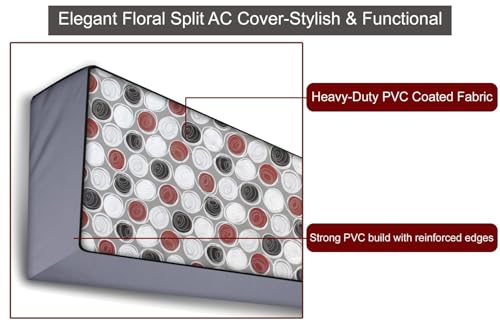 Image of Split AC Cover for 1.5 Ton Indoor & Outdoor Unit | Waterproof & Dustproof Protection | UV Resistant | Durable PVC Material | Weatherproof Outdoor Cover | Easy Installation