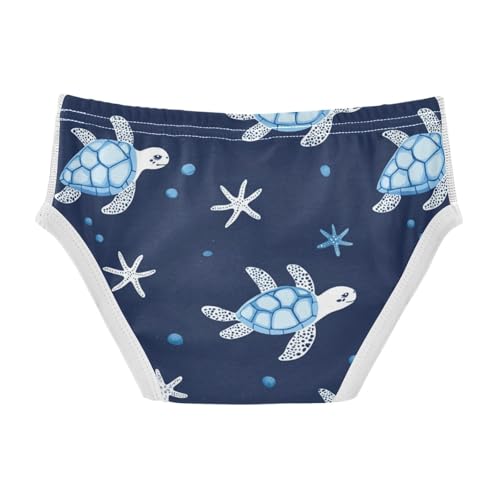 Wusikd White Blue Turtles Boys' Underwear Cotton Boys Briefs Soft Toddler Underwear 2T2