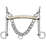 Französische Reitkandare ohne Zungenfreiheit. Leicht nach oben gebogen.