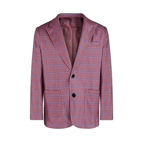 Zeiyignr Mens Plaid Blazer Sports Coat Casual Slim Fit Notched Lapel Checkered Suit Jacket for Men Wedding Party Banquet Prom3