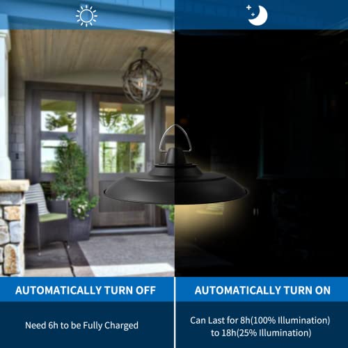 Solar Pendant Lights, Solar Powered Shed Lights By Remote Control, 500Lm 3000K Warm White Dimmable Solar Garage Light, Ip54 Waterproof 9.8Ft Cord Hanging Lights For Patio Barn Indoor Outdoor Lighting #TOP1