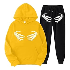 Briskorry Halloween Kapuzenpullover Set mit Jogginghose