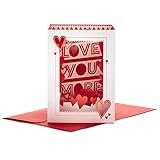 Hallmark Paper Wonder Displayable Valentines Day Pop Up Card (Love You More)