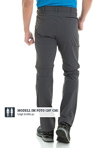 Schöffel Herren Pants Koper1 Zip Off, flexible Herren Hose mit Zip-Off Funktion, schnell trocknende und kühlende Wanderhose aus 4-Wege-Stretch, black, 50