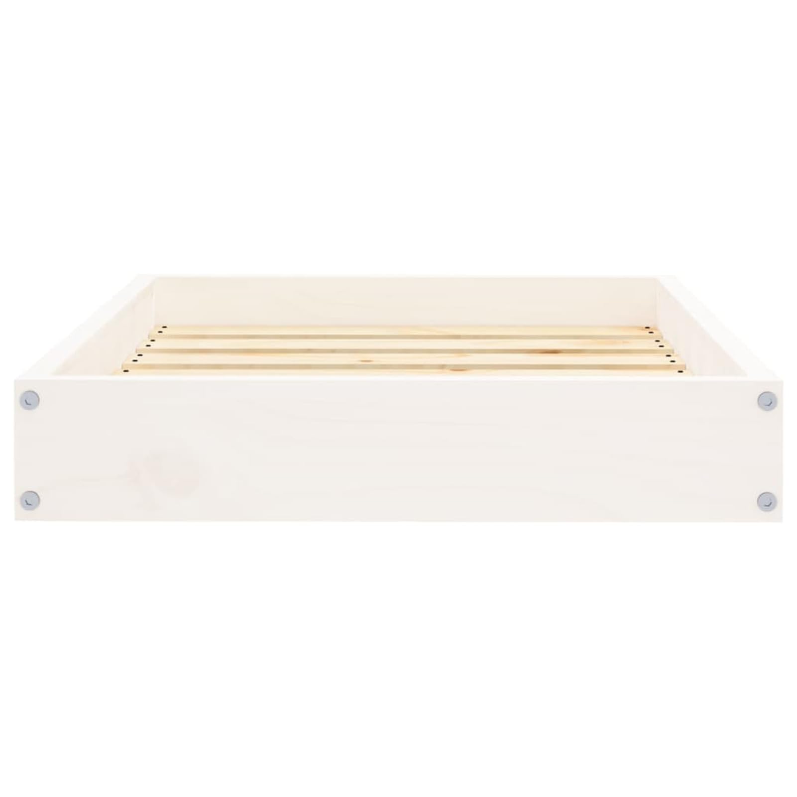 LAPOOH Letto per cani bianco 61,5 x 49 x 9 cm in legno massello di pino, comodo letto per cani, biancheria da letto per cani, forniture per animali domestici, forniture per cani-820852