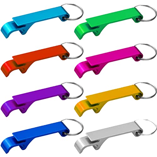 Llavero abrebotellas de 8 piezas de aleación de aluminio