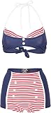 Küstenluder Damen Bikini Set Candie Matrosen Bademode Blau 2XL