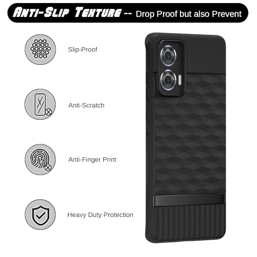 Image of Shockproof Case for Motorola Edge 50 Fusion 5G | Full Camera Protection | TPU Flexible Back Cover for Motorola Edge 50 Fusion 5G (Matte Black)