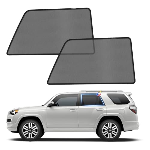 Image of KUST Car Window Shades for 2011-2023 Toyota 4Runner Accessories, Breathable Mesh Magnetic Window Covers, Rear Back Side Window Sun Shades UV Block Privacy Protection for Baby Camping Napping 2PCS