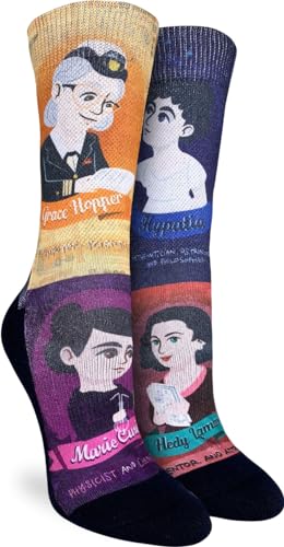 Good Luck Sock Women's Greatest Women in Science Socks, Adult, Shoe Size 5-9