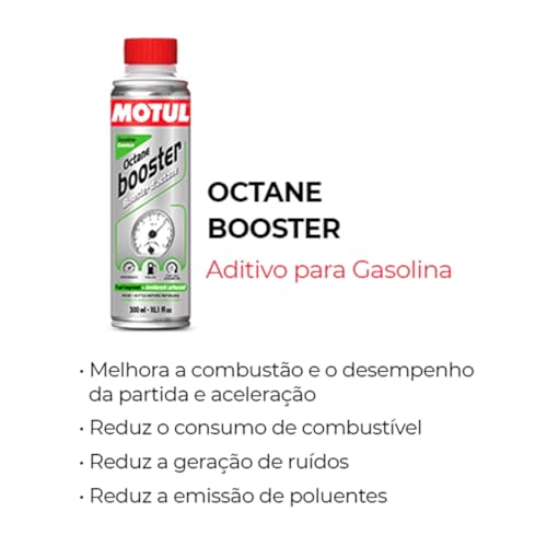 Aditivo Melhorador de Octanagem Combustível Gasolina Etanol Flex Motul Octane Booster Gasoline - 300