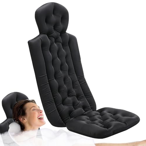 Gkumgwo Almohada de baño de lujo para bañera, almohada de baño de cuerpo completo, cojín de baño antideslizante, almohada de baño de cuerpo completo, accesorios de baño, cojín de bañera para mujeres,