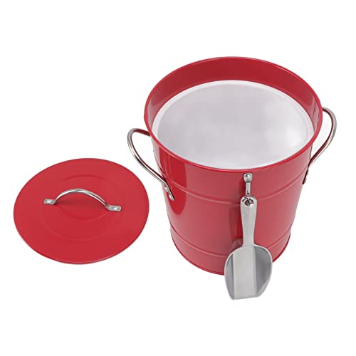 Miniatura 7 de Greensen Cubitera Con Tapa Y Cuchara, Térmica De Doble Pared Para Champán O Vino, 19,5 X 20,5 X 16 Cm, Rojo