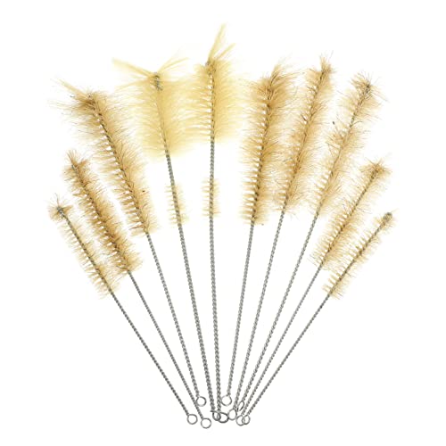 BESTonZON 10pcs Set Bottle Brush Wine Decanter Bottle Cleaner Brush Tube Cleaner Bottle Cleaning Brush Bottle Scrubber Drinking Straw Brush Drinking Straw Cleaning Brush Metal