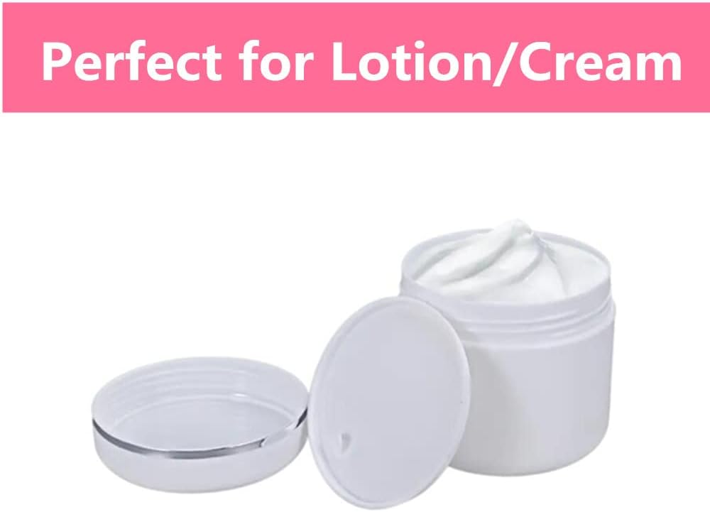 8 Oz 250ml White Empty Plastic Cosmetic Containers with Lid, Portable Refillable Cosmetic Makeup Face Cream Jar for DIY Body Scrub Mask Lotion Storage Pot Case (6 Pack) image 3