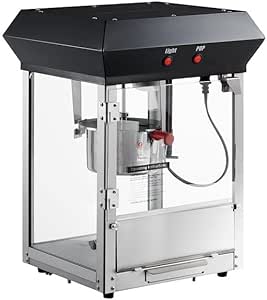 Amazon.com: Compact Black Popcorn Machine - 120V, 470W, Ideal for Small ...