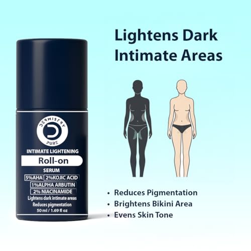 Image of Dermistry Pure Intimate Lightening Brightening Roll On Serum for Bikini Area Private Parts Inner Thighs Pigmentation Dark Spots Itching Dryness & Bad Odor Control for Men & Women Daily Use 50ml