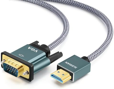 HDMI to VGA (Male to Male) Cable, Aluminum alloy shell (1M)
