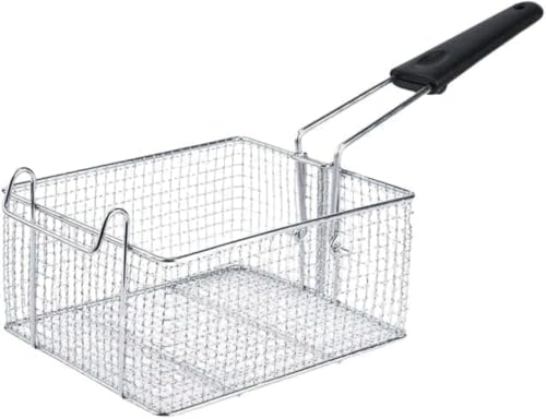 Riuuyyi フライヤーバスケット ステンレス製フライバスケット フライネット 揚げ物ネット 揚げ物スキマー 業務用フライドポテト用揚げ物バスケット ステンレス製 家庭用・キッチン・業務用 フライヤー用水切りかご フライドポテトやチキンなどに適しています