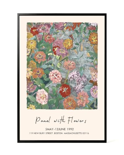 Zzuyi Matisse Framed Wall Art Retro Flower Artwork for Walls 12x16 Black