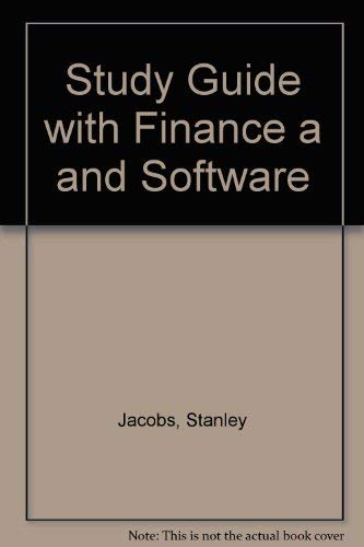 Study Guide with Finance A and Software