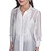 KARL LAGERFELD Paris Women's Sportswear Blouse, Soft White, Large