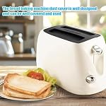 2pcs Toaster Cover, Black Silicone Toaster Lid 2 Slice Bread Machine Dust Cover Toaster Appliance Top Cover for Baking Supplies