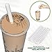Chunspak 9 Inch Individually Wrapped Disposable White Paper Boba Straws, Bubble Tea Straws 100 Counts, 0.5