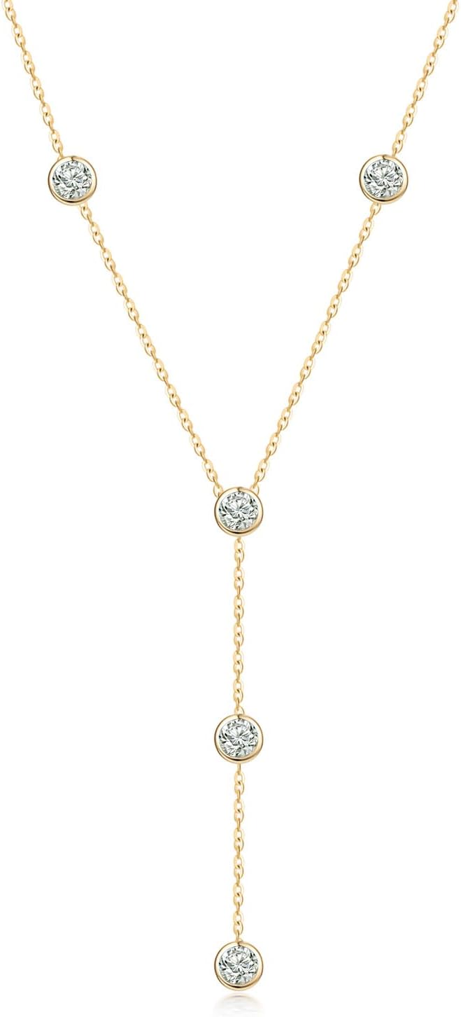 Diamond Necklace Solid 14K Gold Necklace Diamond Jewelry for Women