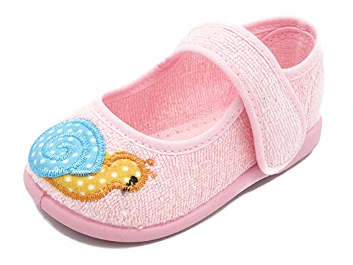 PULIDINES - P0935/2 Zapatilla de casa de Rizo para niña Bebé niña Talla: 20 Color: Rosa