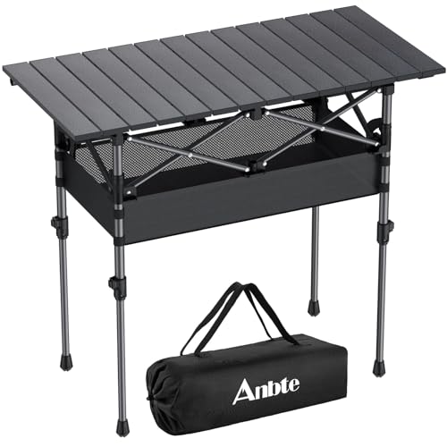 Anbte 3ft Aluminum Roll-Up Camping Table with Adjustable Heights, Lightweight Folding Design for Outdoor BBQs, Picnics, and Tailgating - Image 9